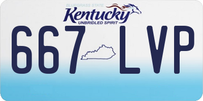 KY license plate 667LVP