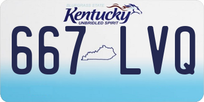 KY license plate 667LVQ