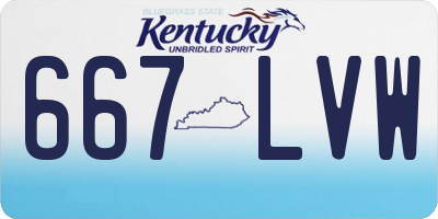 KY license plate 667LVW