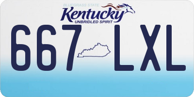 KY license plate 667LXL