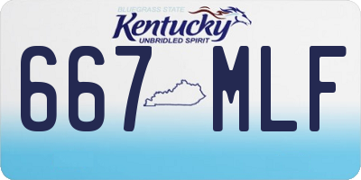 KY license plate 667MLF