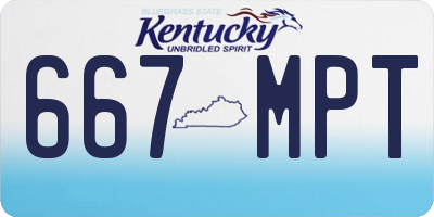 KY license plate 667MPT