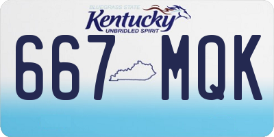 KY license plate 667MQK