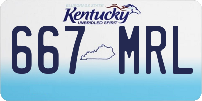 KY license plate 667MRL