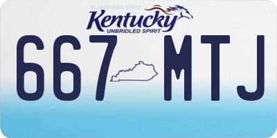 KY license plate 667MTJ