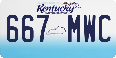 KY license plate 667MWC
