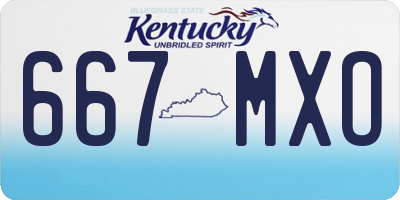 KY license plate 667MXO