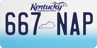 KY license plate 667NAP