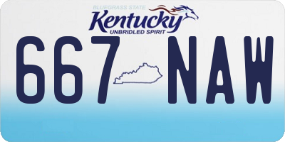 KY license plate 667NAW
