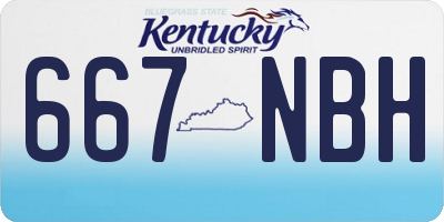 KY license plate 667NBH