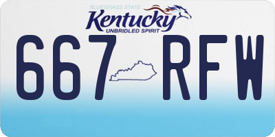 KY license plate 667RFW