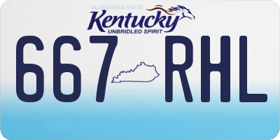 KY license plate 667RHL