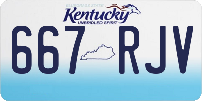 KY license plate 667RJV