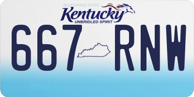 KY license plate 667RNW