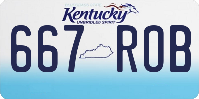 KY license plate 667ROB