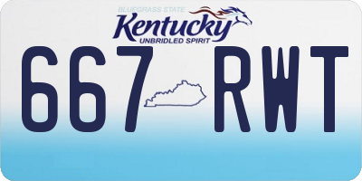 KY license plate 667RWT