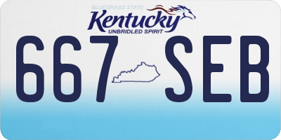 KY license plate 667SEB