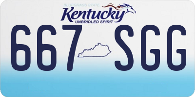 KY license plate 667SGG