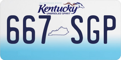 KY license plate 667SGP