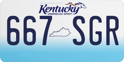 KY license plate 667SGR