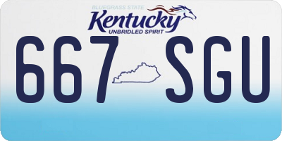 KY license plate 667SGU