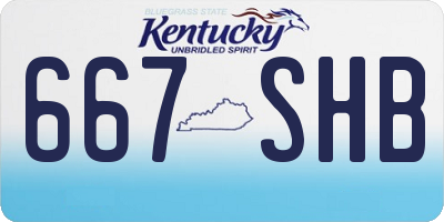 KY license plate 667SHB