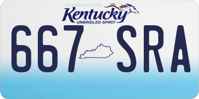 KY license plate 667SRA