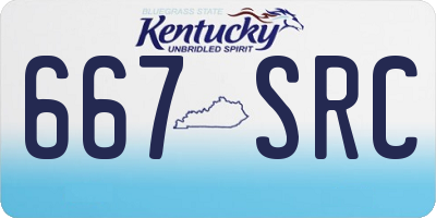 KY license plate 667SRC