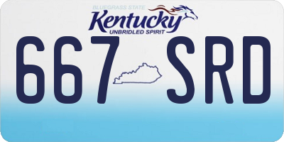 KY license plate 667SRD