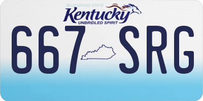 KY license plate 667SRG