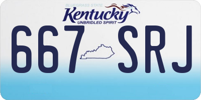 KY license plate 667SRJ