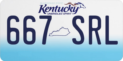 KY license plate 667SRL