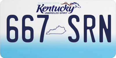 KY license plate 667SRN