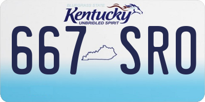 KY license plate 667SRO