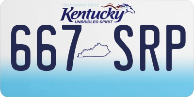 KY license plate 667SRP