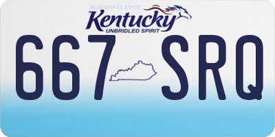 KY license plate 667SRQ