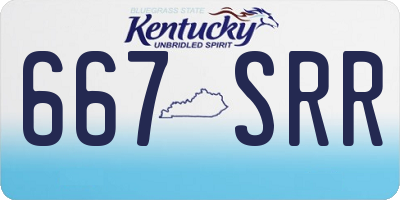 KY license plate 667SRR