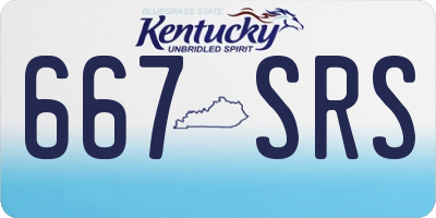 KY license plate 667SRS
