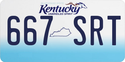 KY license plate 667SRT