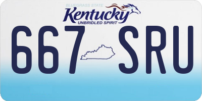 KY license plate 667SRU