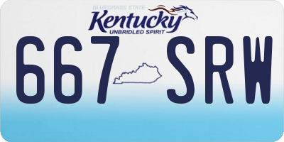 KY license plate 667SRW