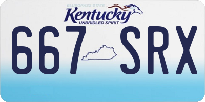 KY license plate 667SRX