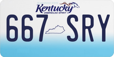 KY license plate 667SRY
