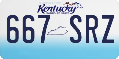 KY license plate 667SRZ