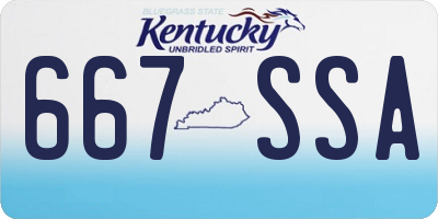 KY license plate 667SSA