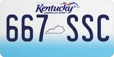 KY license plate 667SSC