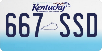 KY license plate 667SSD