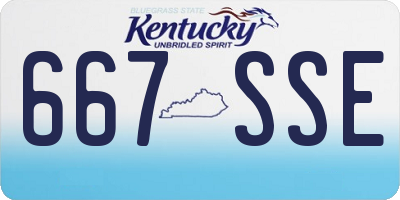 KY license plate 667SSE