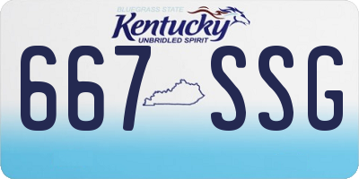 KY license plate 667SSG