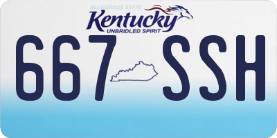 KY license plate 667SSH